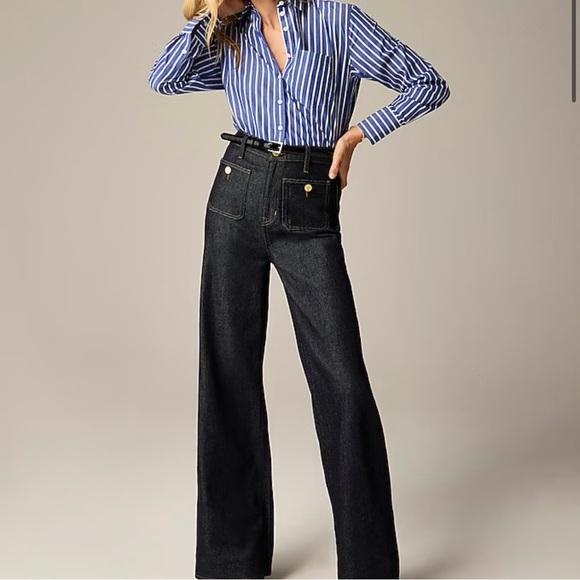 NWT J. Crew Sailor denim trouser in rinse wash size 25